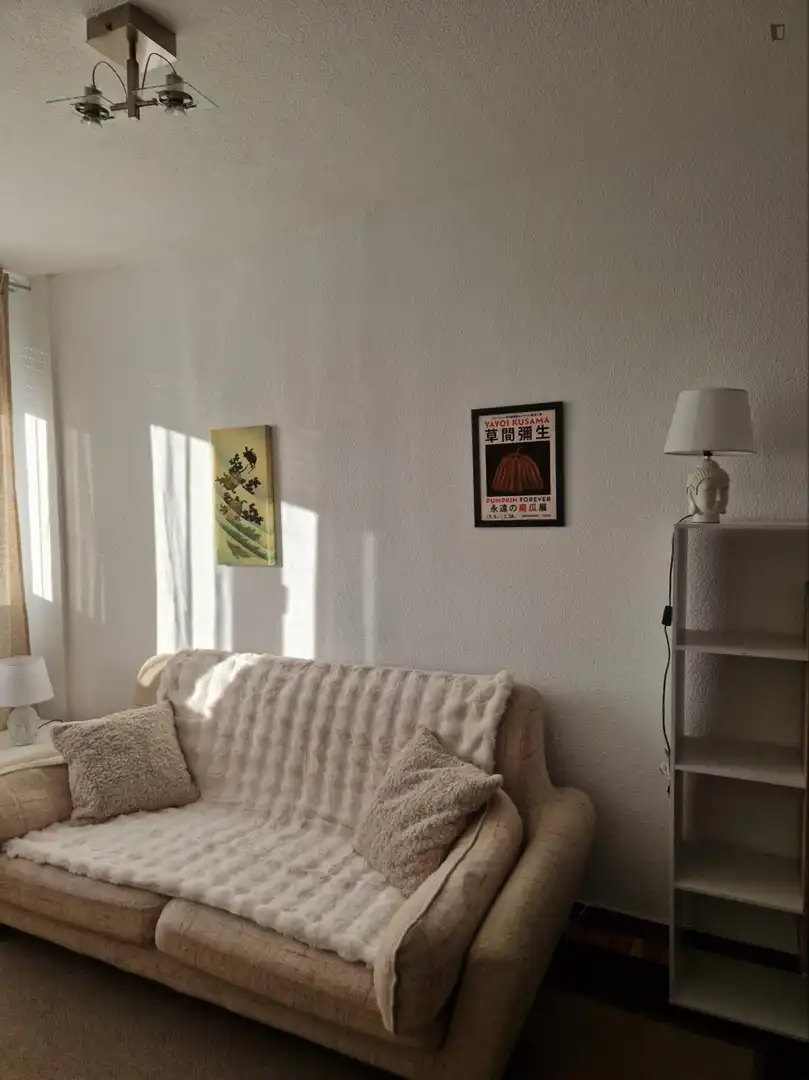 Sala de estar de Apartamento de alquiler en Madrid con Aire acondicionado, Calefacción y Amueblado