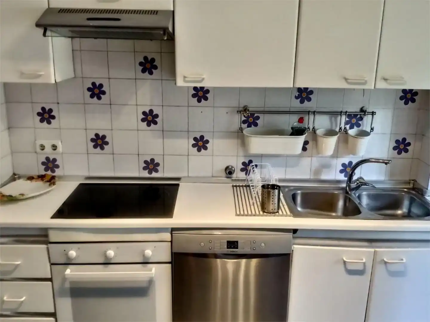 Küche von Wohnung zur Miete in Zarautz mit Privatgarten, Parkett und Schwimmbad