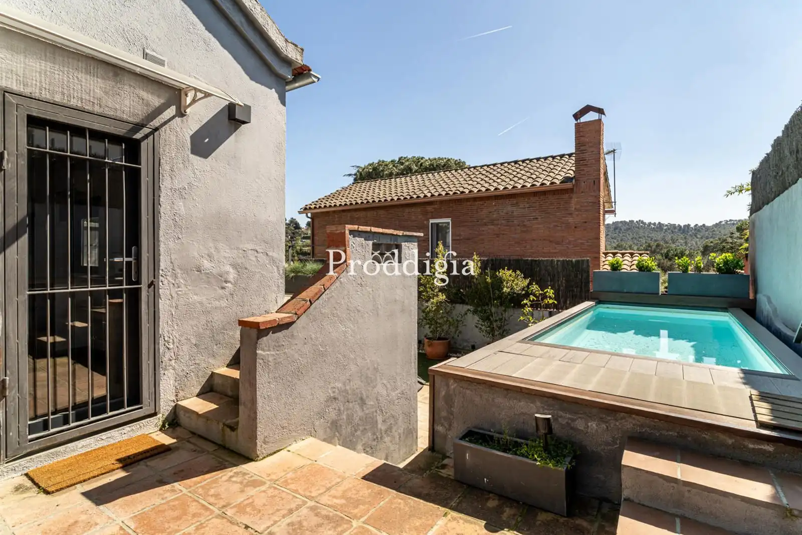 Außenansicht von Haus oder Chalet zur Miete in Sant Cugat del Vallès mit Heizung, Terrasse und Schwimmbad