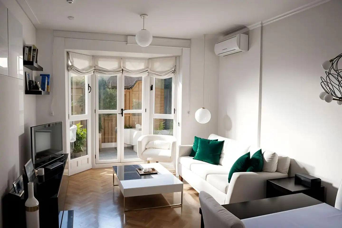 Wohnzimmer von Wohnung zum Verkauf in Madrid mit Klimaanlage und Terrasse