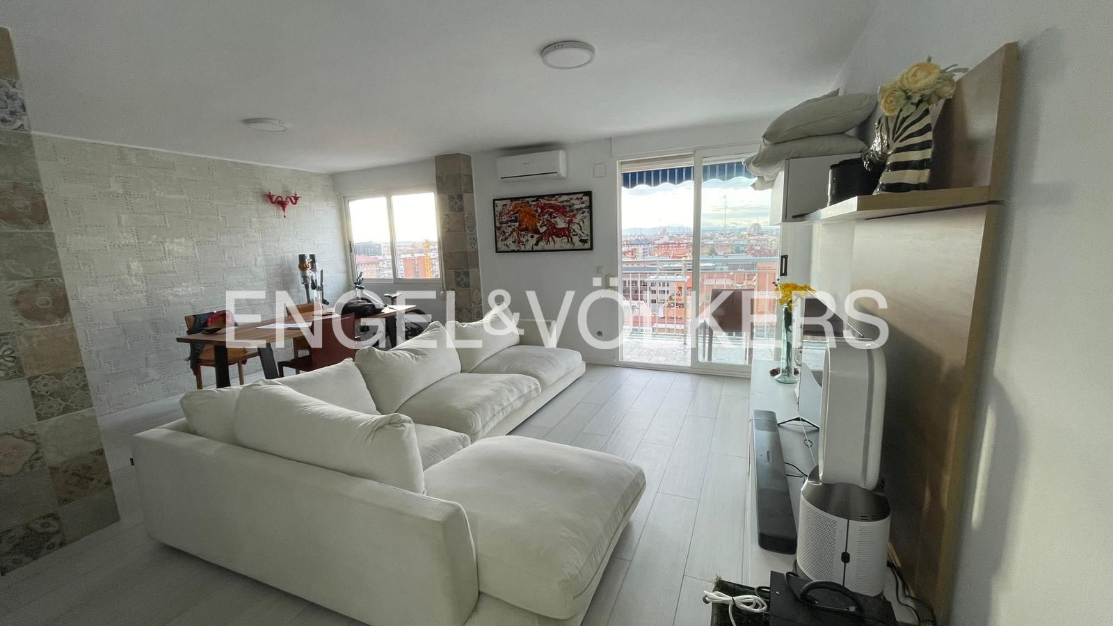 Living room of Apartment to rent in  Valencia Capital  with Air Conditioner, Heating and Terrace