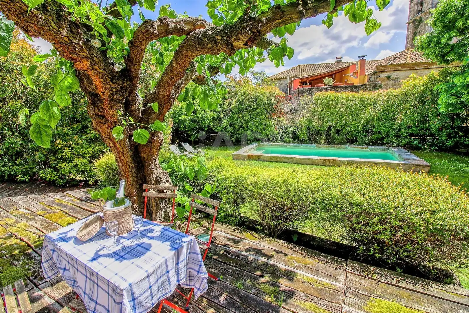 Jardí de Finca rústica en venda en Vilademuls amb Calefacció, Terrassa i Piscina