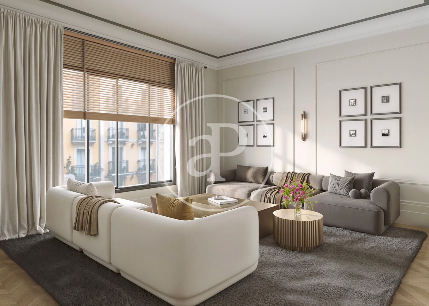 Sala d'estar de Pis en venda en  Barcelona Capital amb Aire condicionat i Calefacció