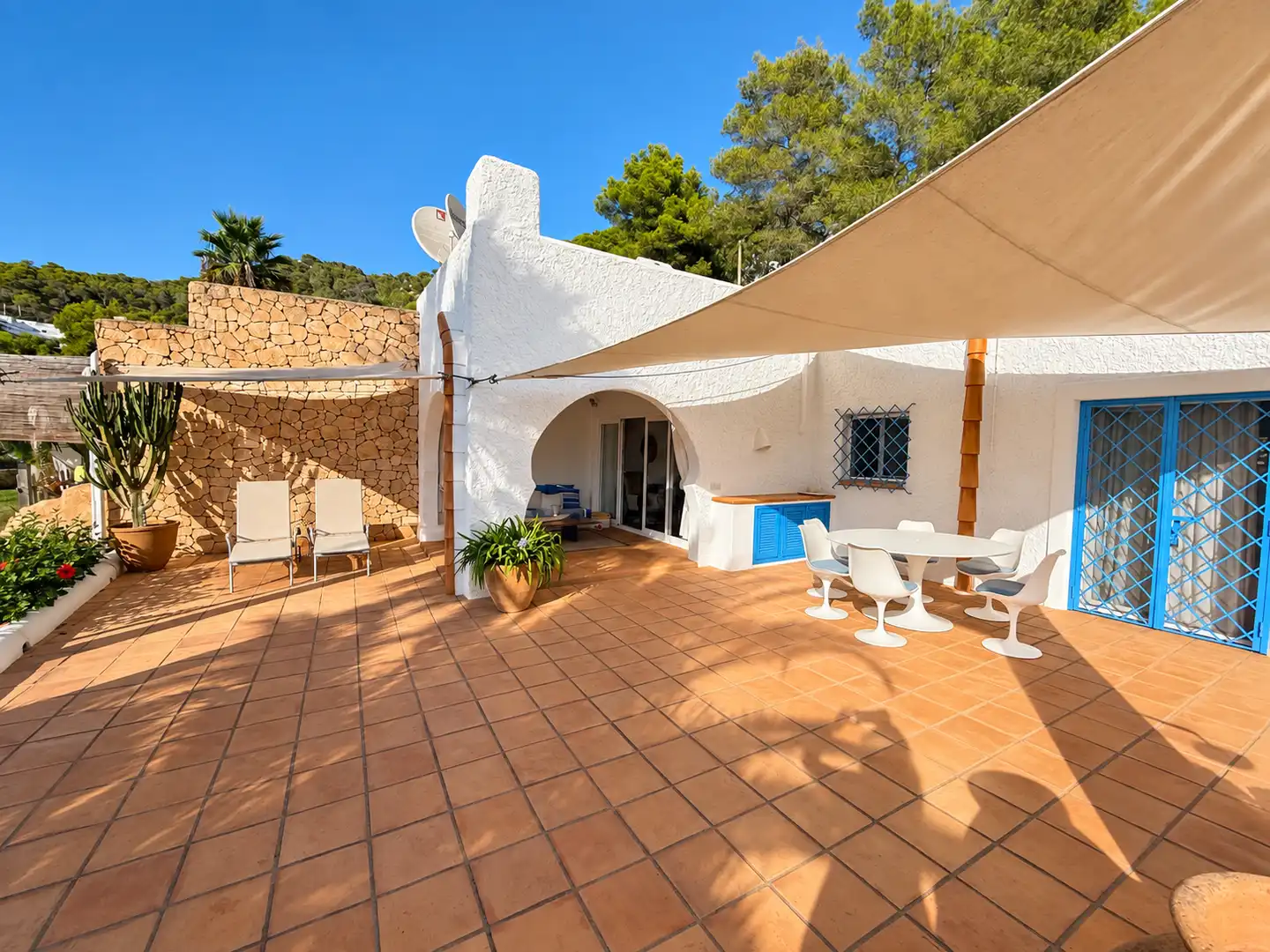 Terrassa de Casa adosada en venda en Santa Eulària des Riu amb Aire condicionat, Calefacció i Jardí privat
