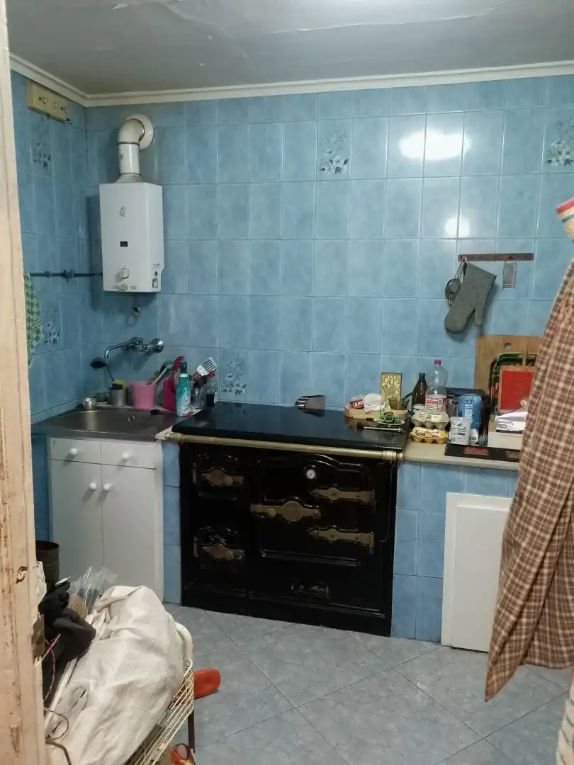 Küche von Einfamilien-Reihenhaus zum Verkauf in Langreo mit Heizung, Parkett und Terrasse