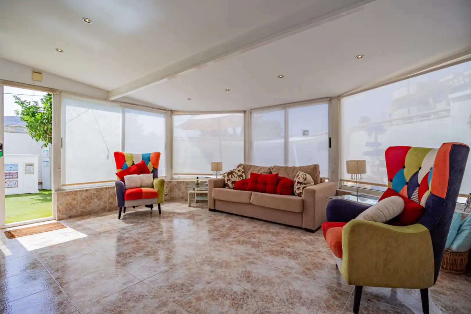 Sala de estar de Casa o chalet de alquiler en L'Alfàs del Pi con Aire acondicionado, Calefacción y Piscina