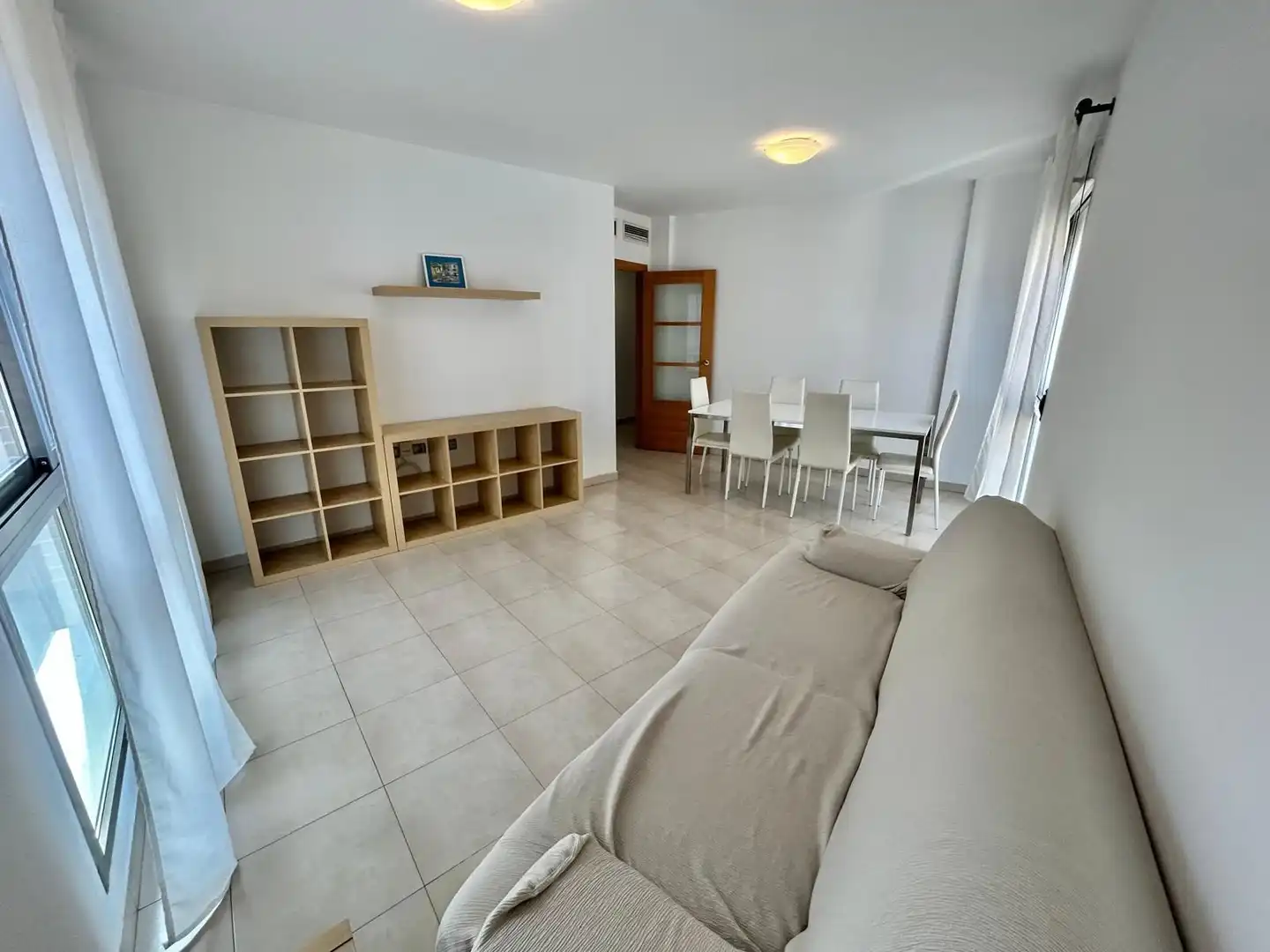 Sala d'estar de Àtic de lloguer en Murcia amb Aire condicionat, Terrassa i Moblat