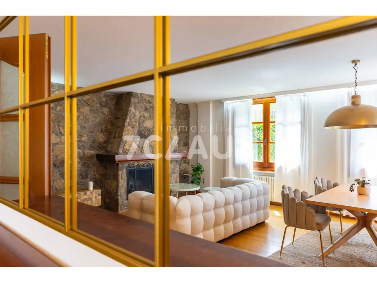 Wohnzimmer von Wohnung zur Miete in La Massana mit Heizung, Privatgarten und Parkett