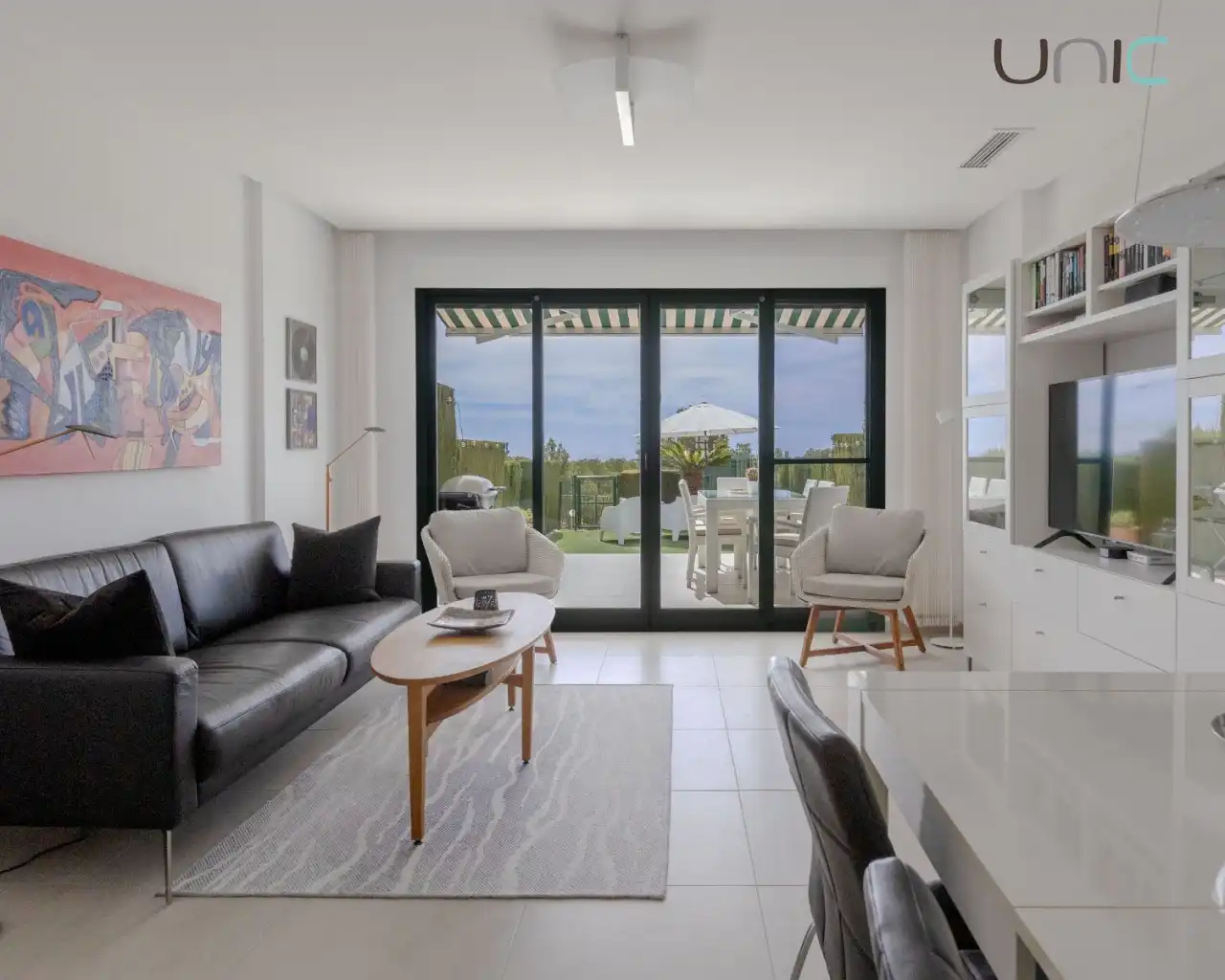 Sala d'estar de Apartament en venda en Polop amb Aire condicionat, Calefacció i Jardí privat