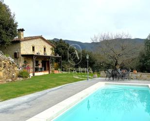 Garten von Country house zum verkauf in Sant Martí de Llémena mit Privatgarten, Terrasse und Schwimmbad