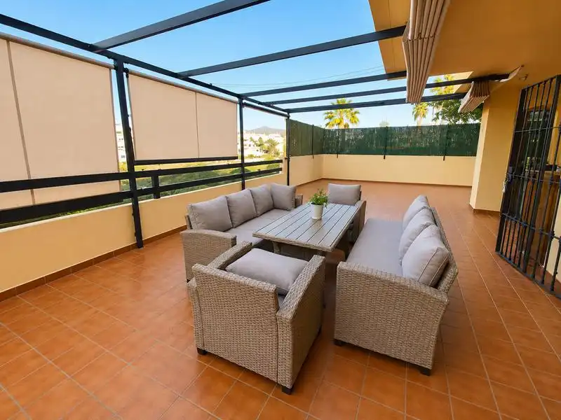 Terrace of Flat for sale in Estepona  with Air Conditioner, Heating and Private garden