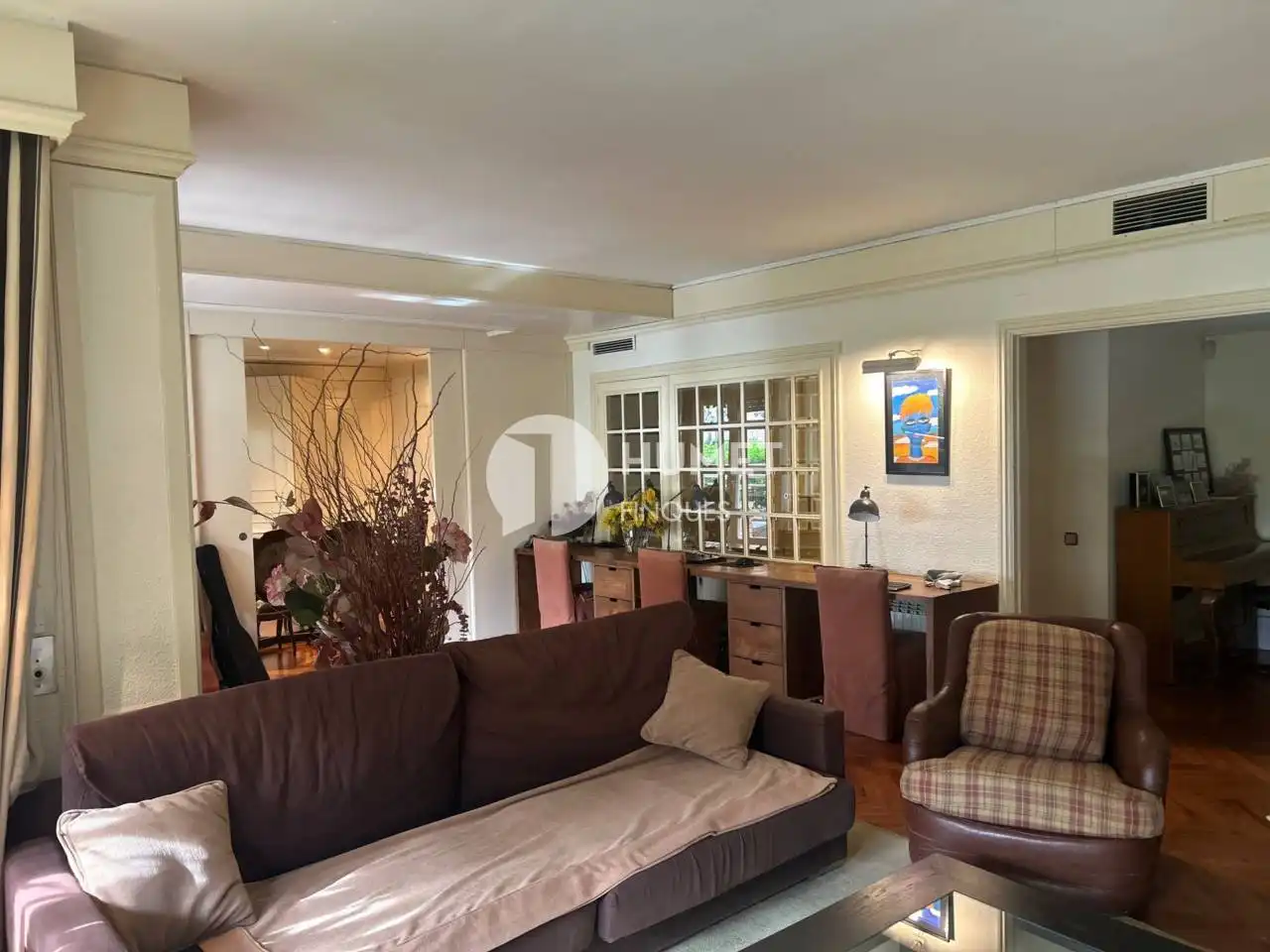 Living room of Flat for sale in Sant Cugat del Vallès  with Air Conditioner, Heating and Private garden