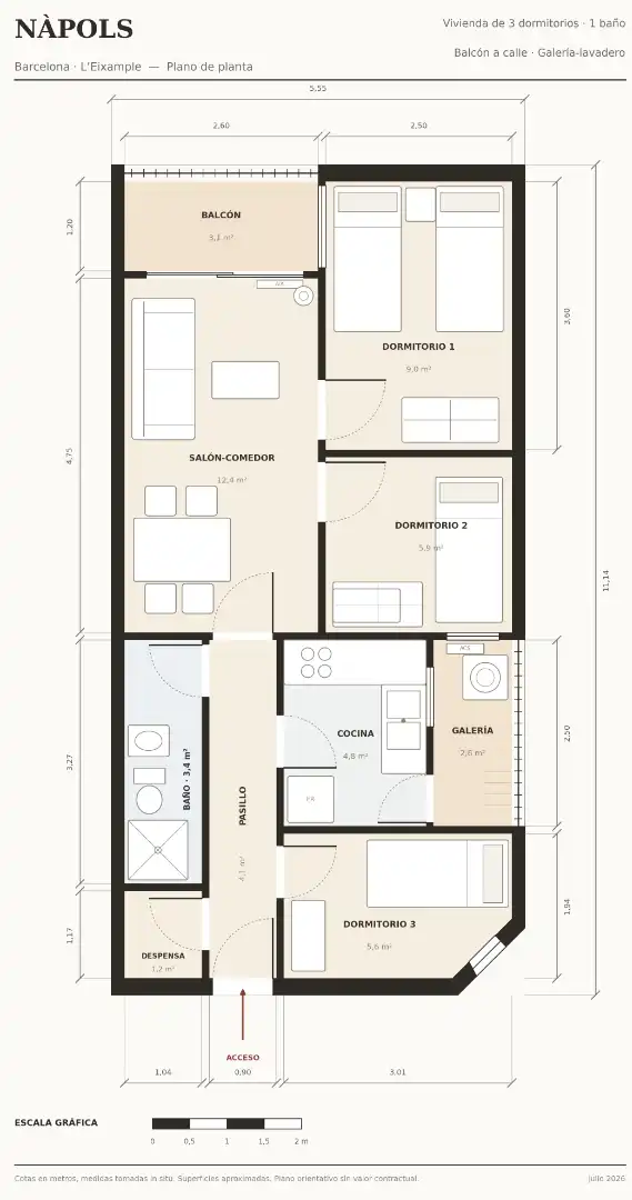 Appartement avec terrasse à vendre à Gràcia, imagen 16