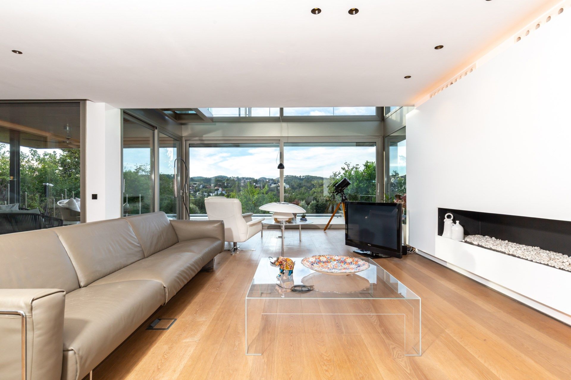 Living room of House or chalet for sale in Sant Cugat del Vallès  with Air Conditioner, Heating and Terrace