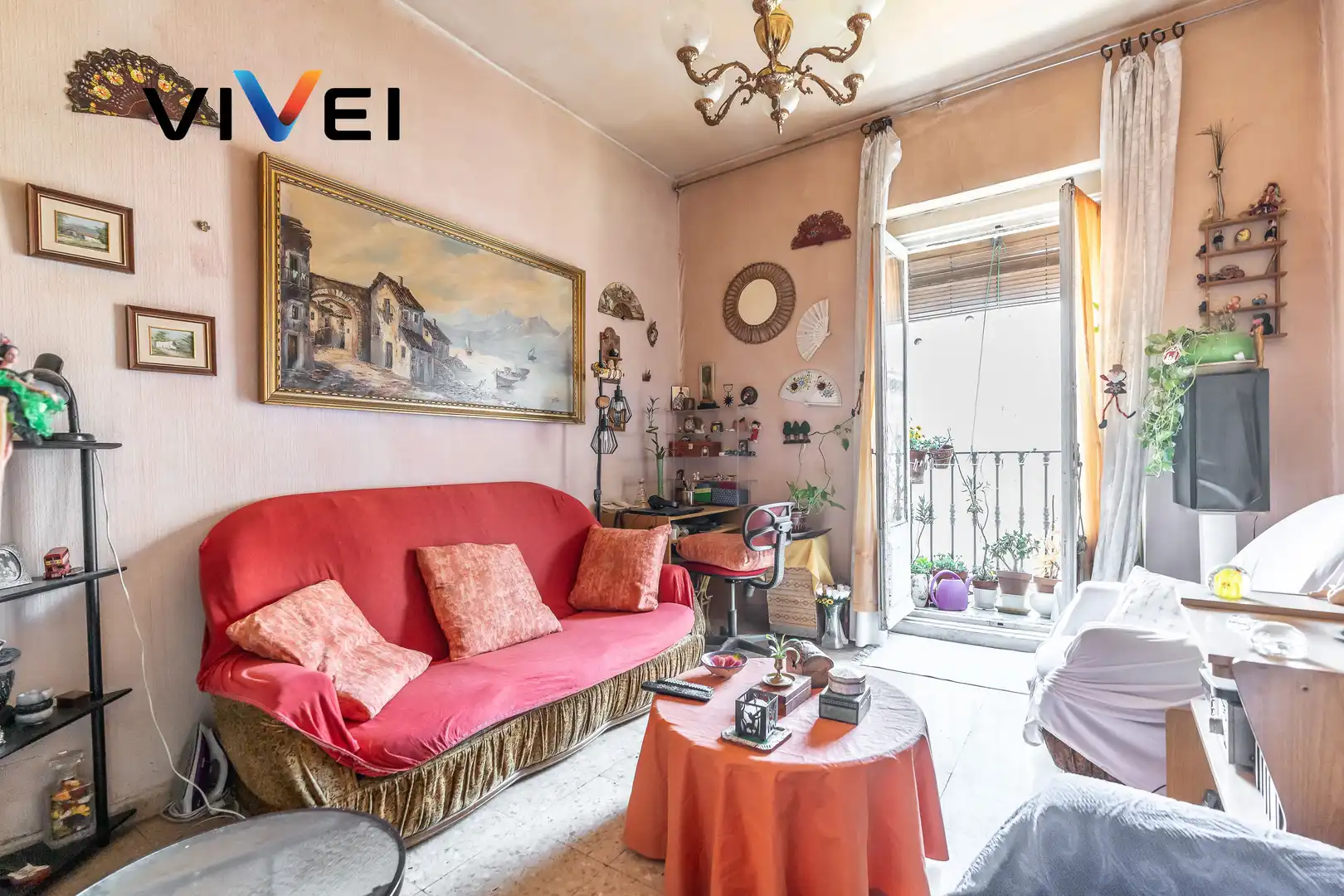 Sala de estar de Piso en venta en Madrid con Balcón