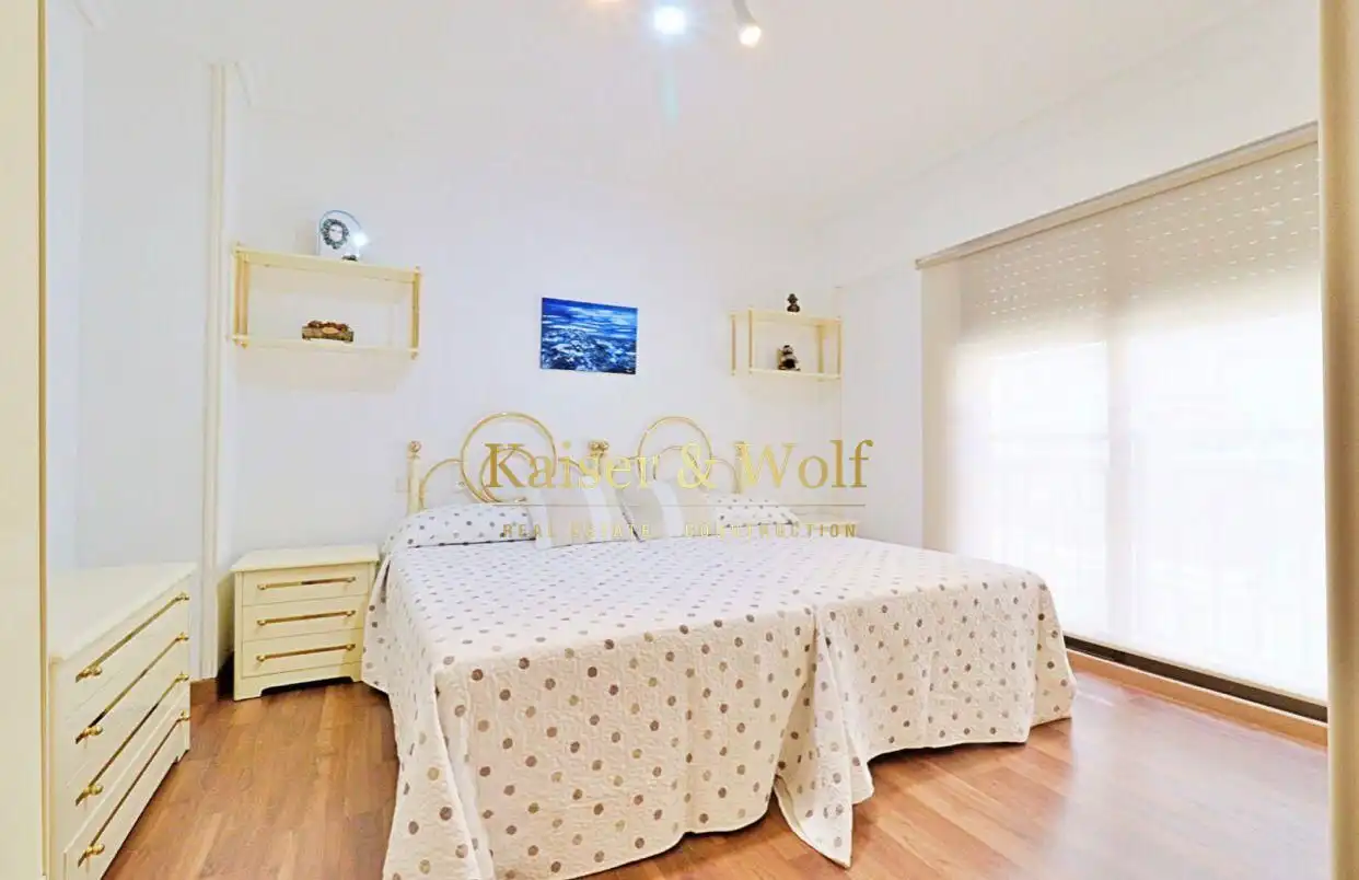 Bedroom of Flat for rent in Santa Pola  with Air Conditioner, Terrace and Furnished