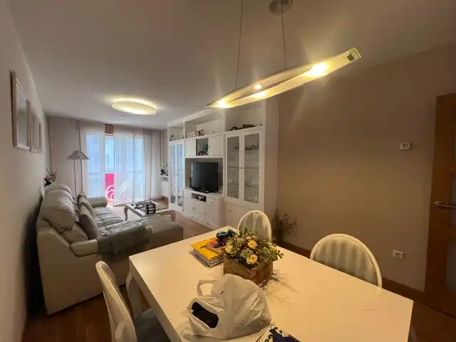Living room of Flat for sale in A Coruña Capital   with Heating, Parquet flooring and Terrace