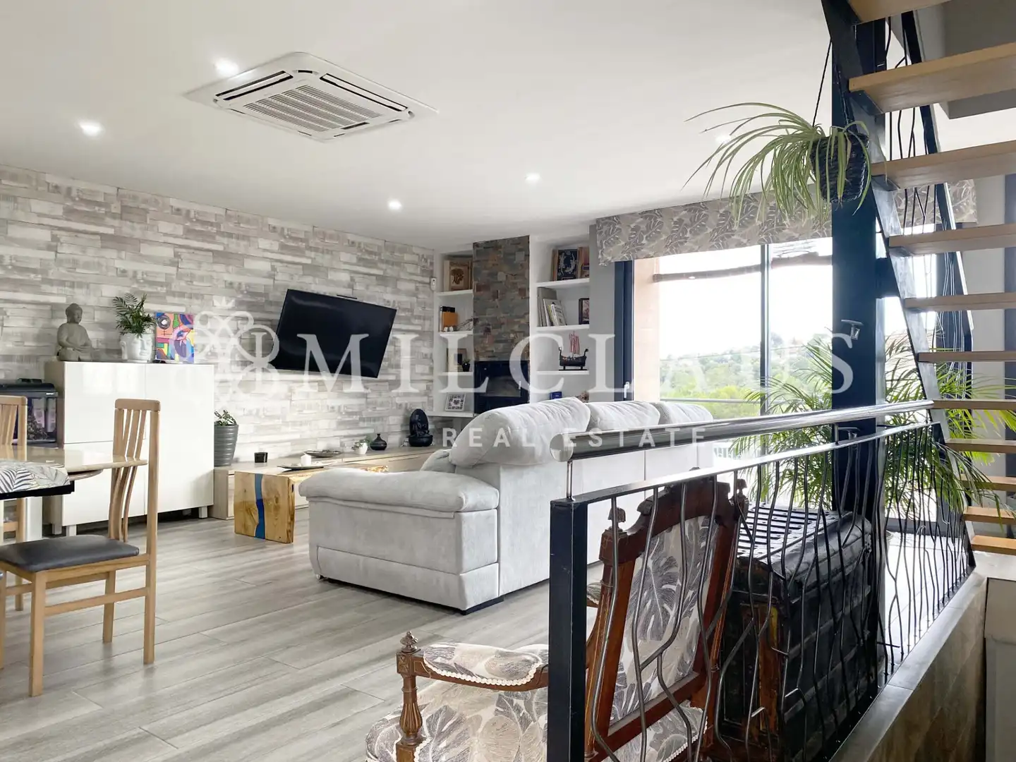 Wohnzimmer von Haus oder Chalet zum Verkauf in Lliçà d'Amunt mit Klimaanlage, Heizung und Privatgarten