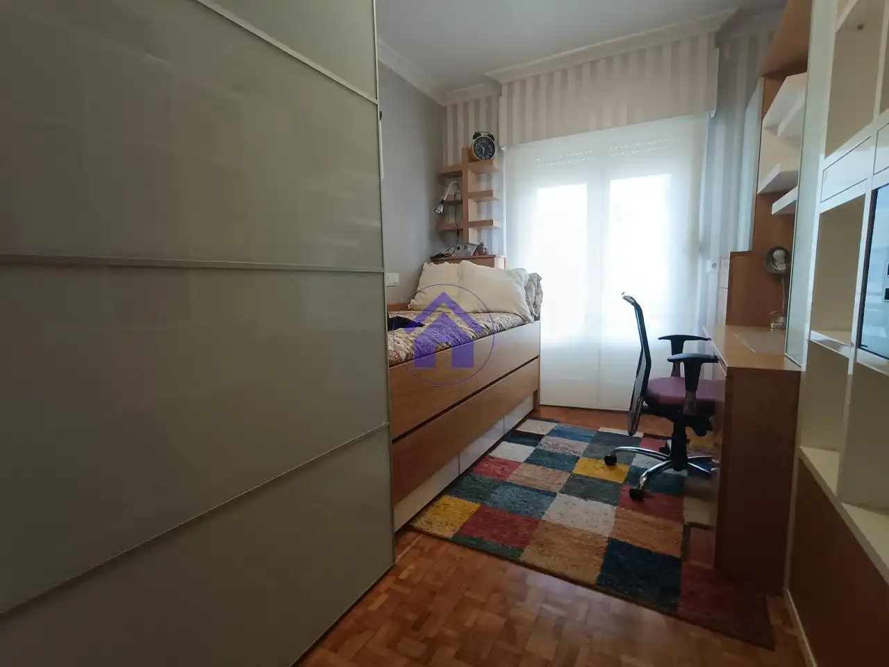 Bedroom of Flat for rent in Vigo   with Heating, Parquet flooring and Terrace