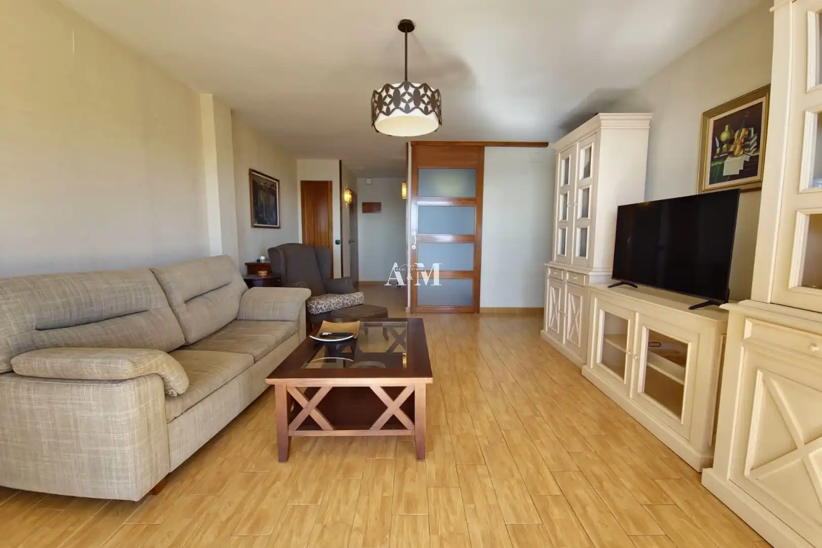 Wohnzimmer von Wohnungen zur Miete in Torrevieja mit Heizung, Terrasse und Schwimmbad