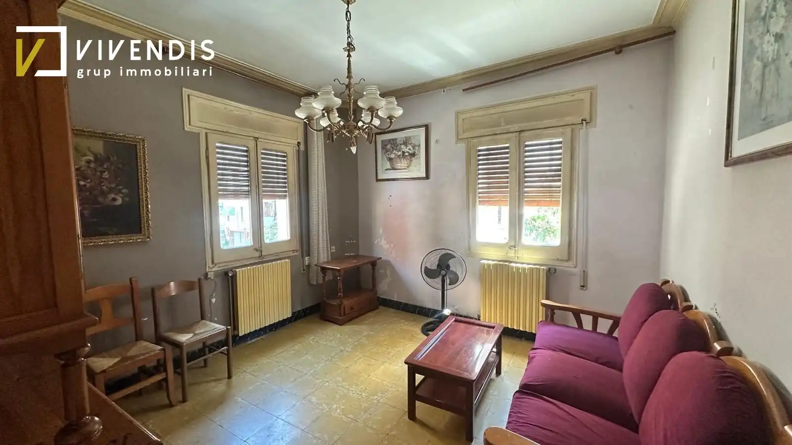 Sala d'estar de Casa o xalet en venda en Lleida amb Calefacció