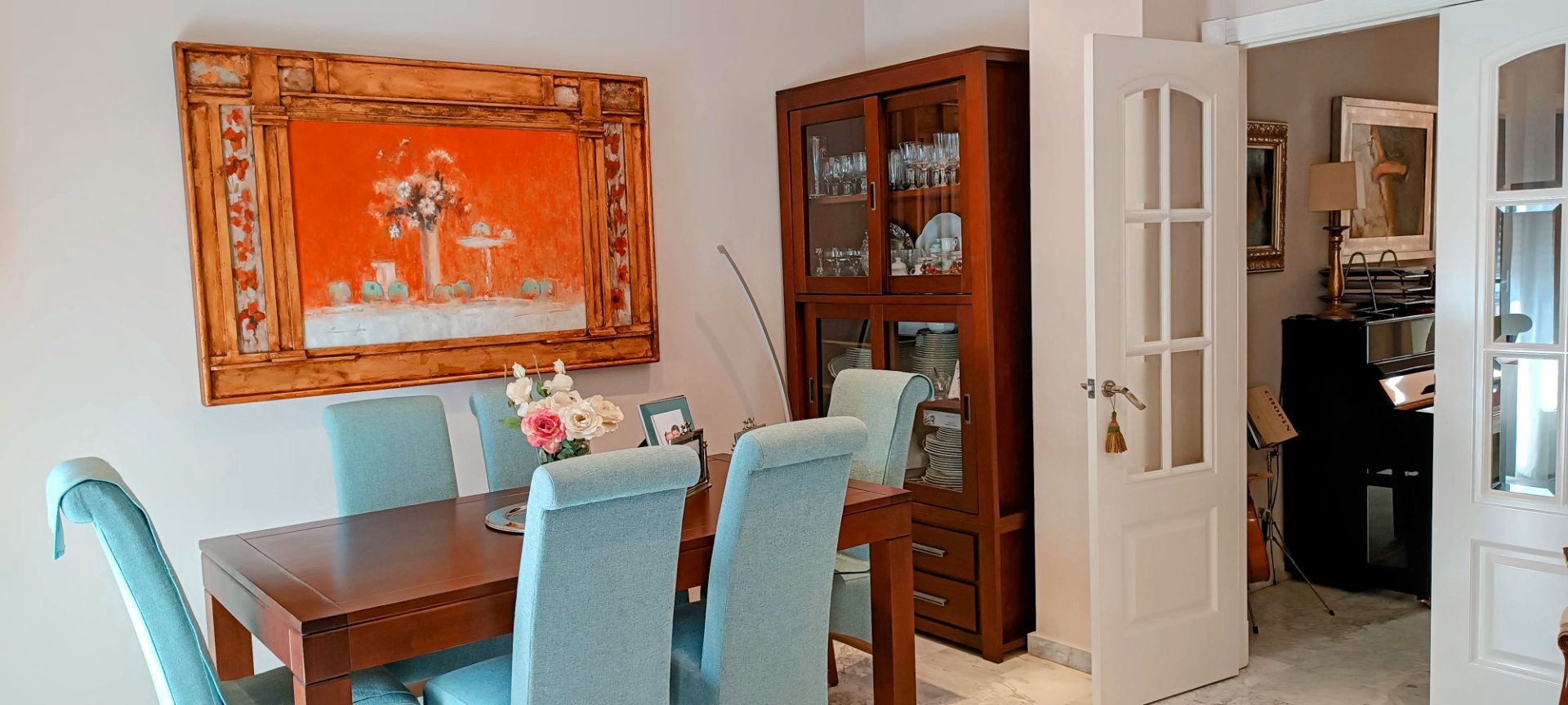 Dining room of Flat for sale in Mairena del Alcor  with Air Conditioner, Terrace and Furnished