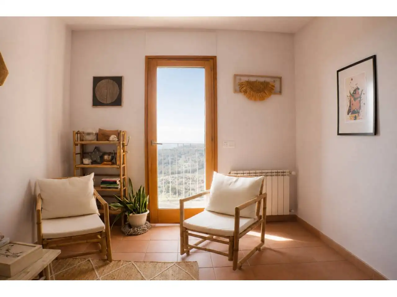Sala de estar de Casa o chalet de alquiler en Sant Feliu de Codines con Aire acondicionado, Calefacción y Jardín privado