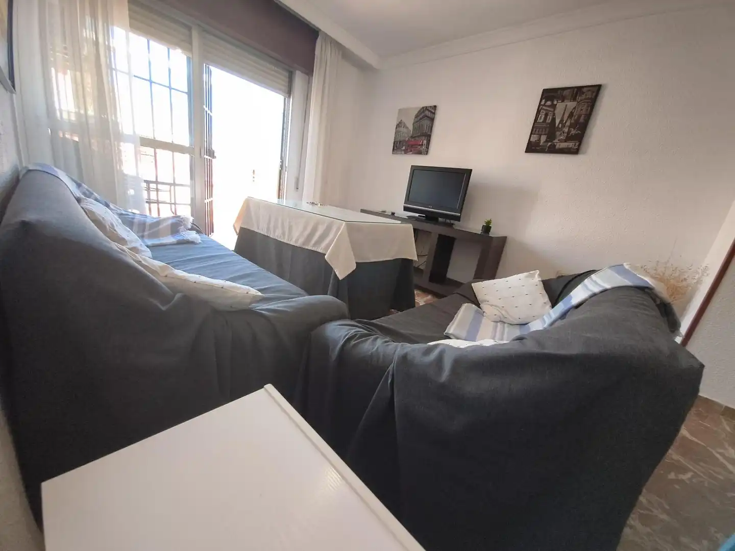 Sala d'estar de Àtic de lloguer en Granada amb Terrassa
