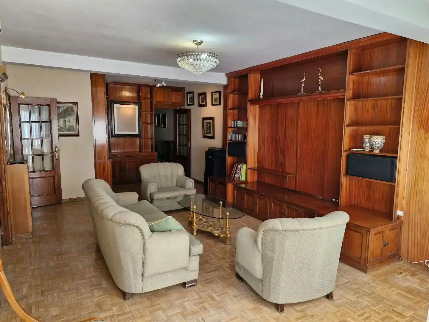 Sala de estar de Piso en venta en  Madrid Capital con Terraza y Balcón