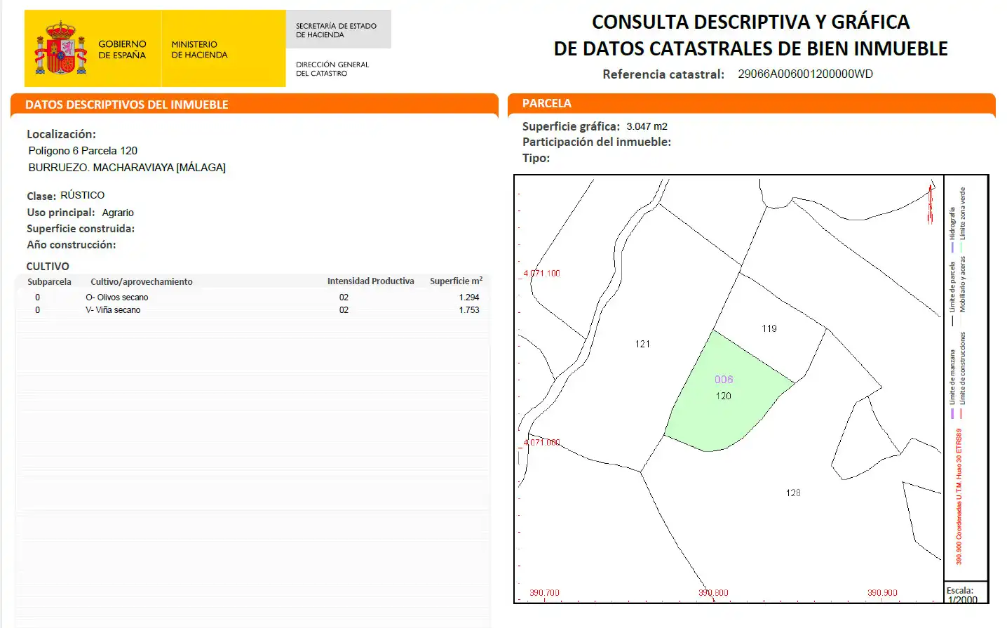 Land for sale in Macharaviaya