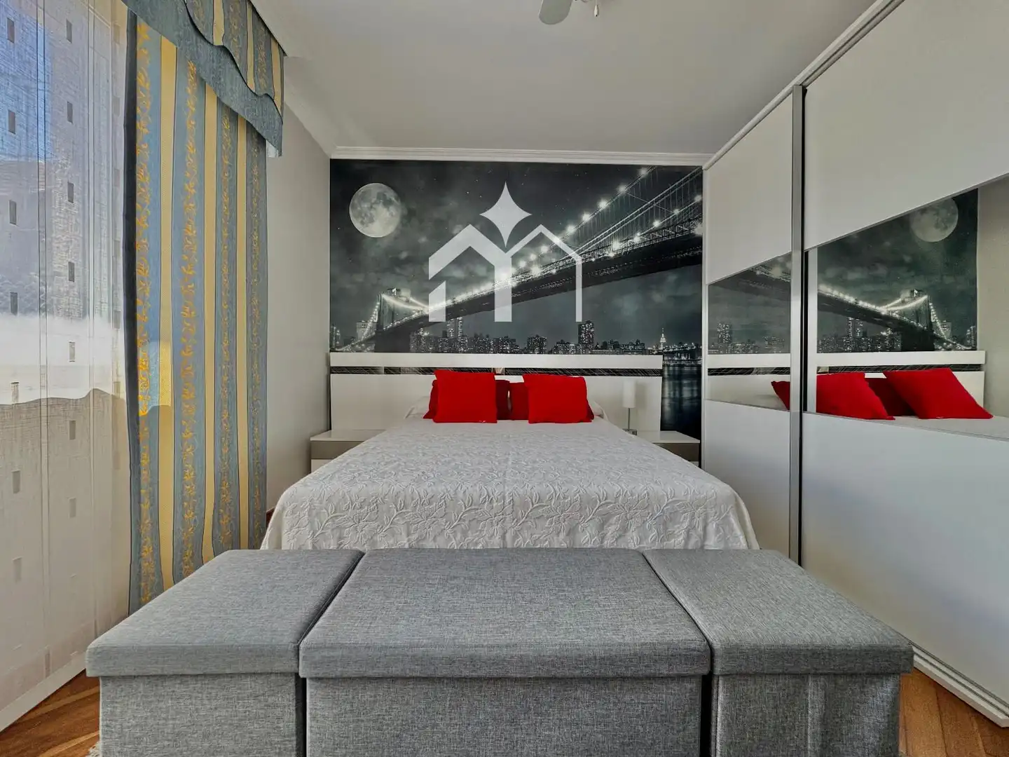Bedroom of Houses for sale in Moaña  with Heating, Parquet flooring and Terrace