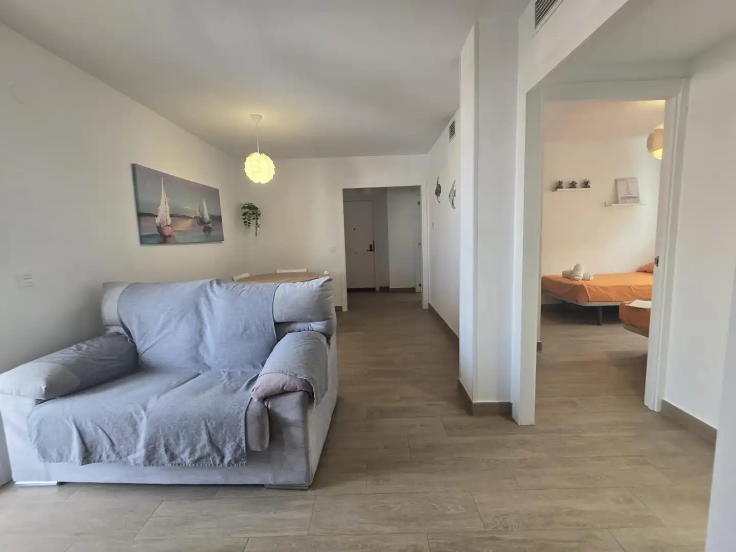 Wohnzimmer von Wohnung zur Miete in Torremolinos mit Klimaanlage, Terrasse und Möbliert