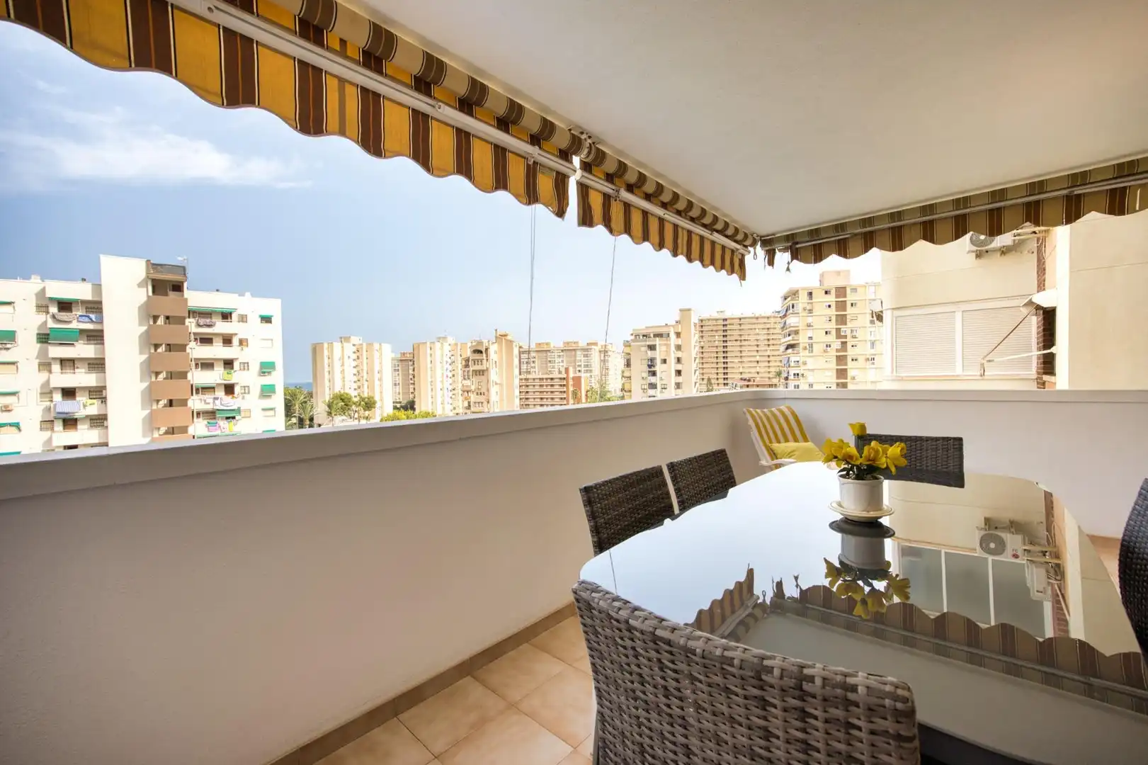 Terrace of Flat for sale in Alicante / Alacant  with Air Conditioner, Private garden and Balcony