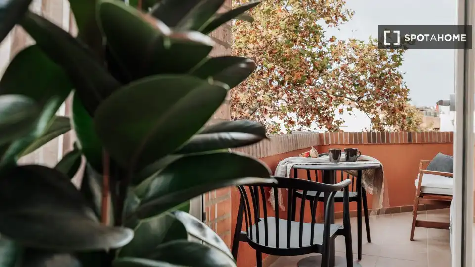 Terrace of Flat for rent in Barcelona  with Air Conditioner, Heating and Furnished