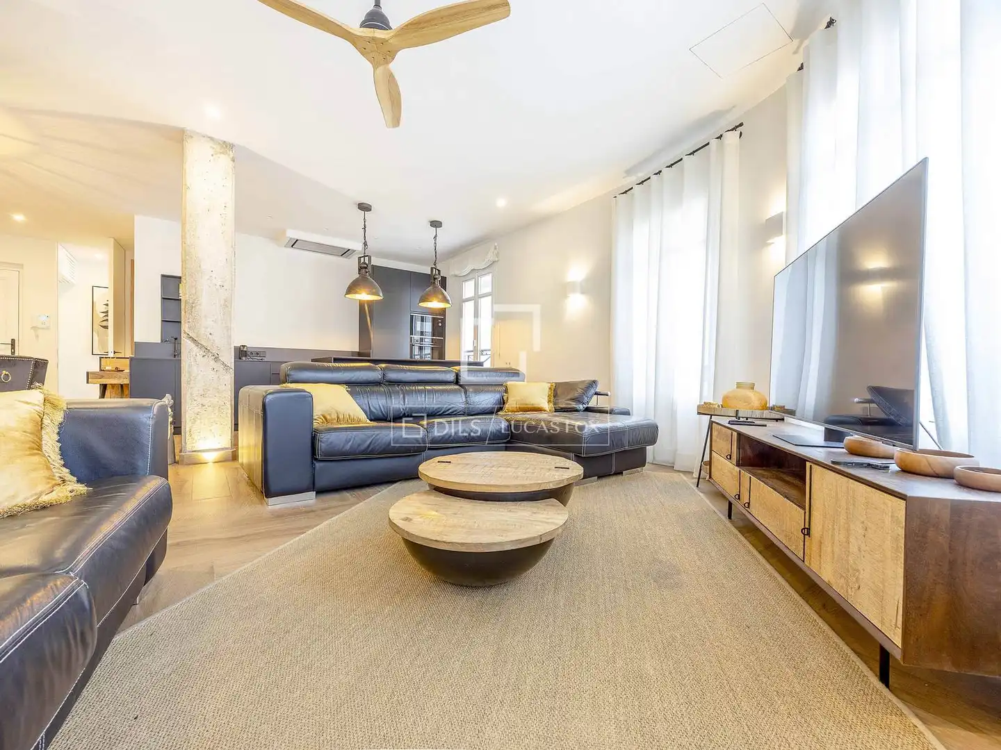 Sala de estar de Piso de alquiler en Valencia con Aire acondicionado, Calefacción y Parquet