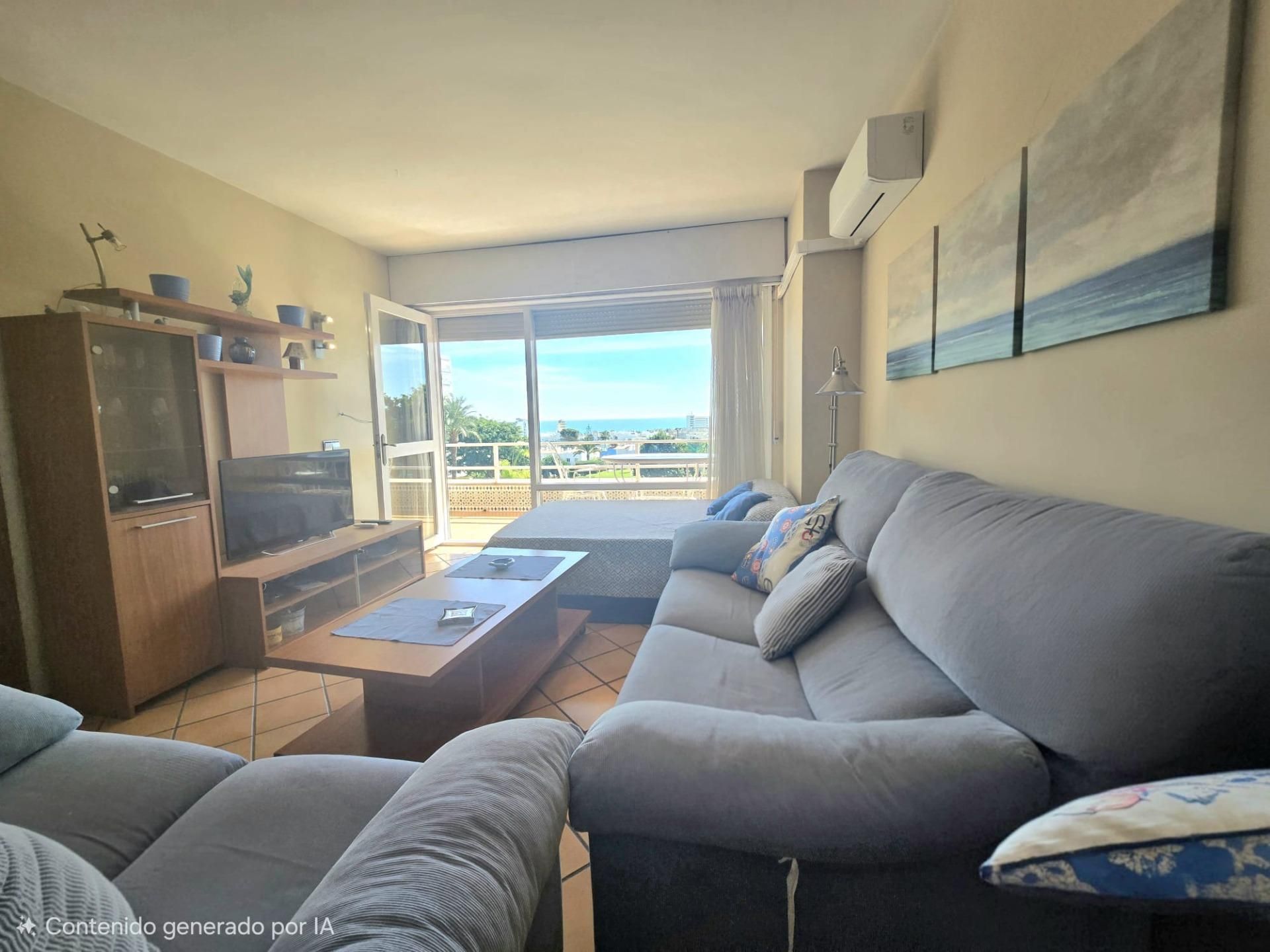 Living room of Flat to rent in Torremolinos  with Air Conditioner, Private garden and Terrace