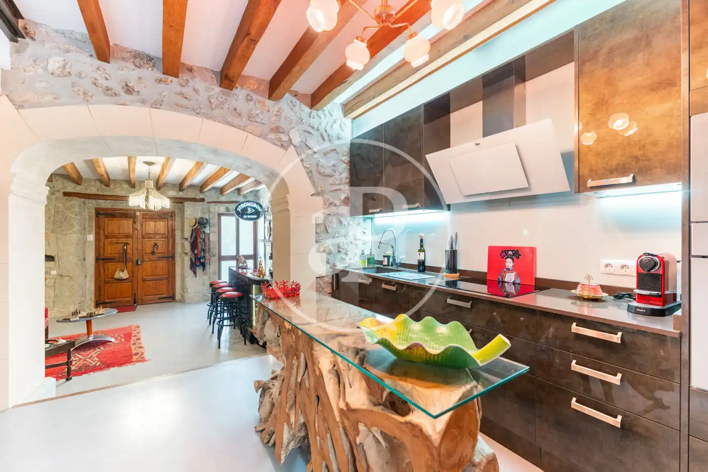 Cocina de Casa adosada en venta en Mancor de la Vall con Aire acondicionado, Calefacción y Jardín privado