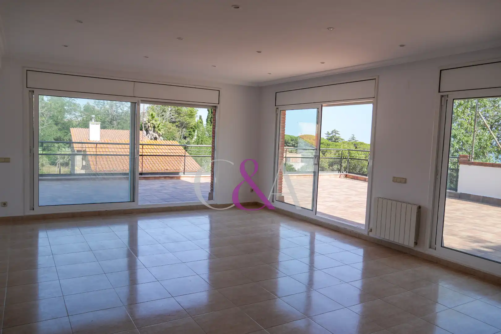 Sala de estar de Casa o chalet en venta en Sant Vicenç de Montalt con Aire acondicionado, Calefacción y Terraza