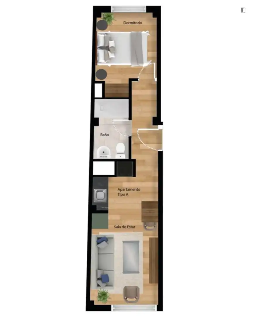 Apartamento de alquiler en Madrid con Aire acondicionado, Calefacción y Amueblado