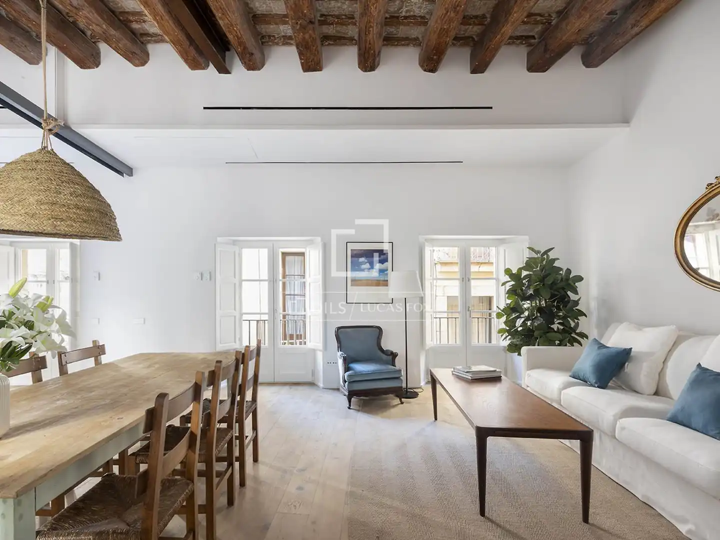 Sala de estar de Piso en venta en Barcelona con Aire acondicionado, Calefacción y Parquet