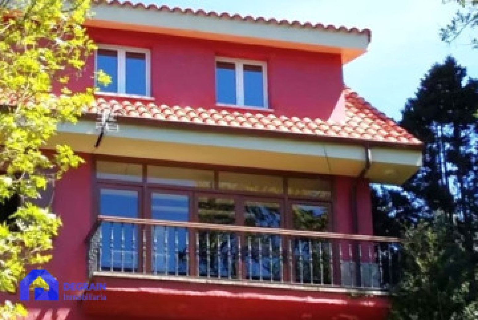 Exterior view of House or chalet for sale in Noreña  with Heating, Private garden and Terrace