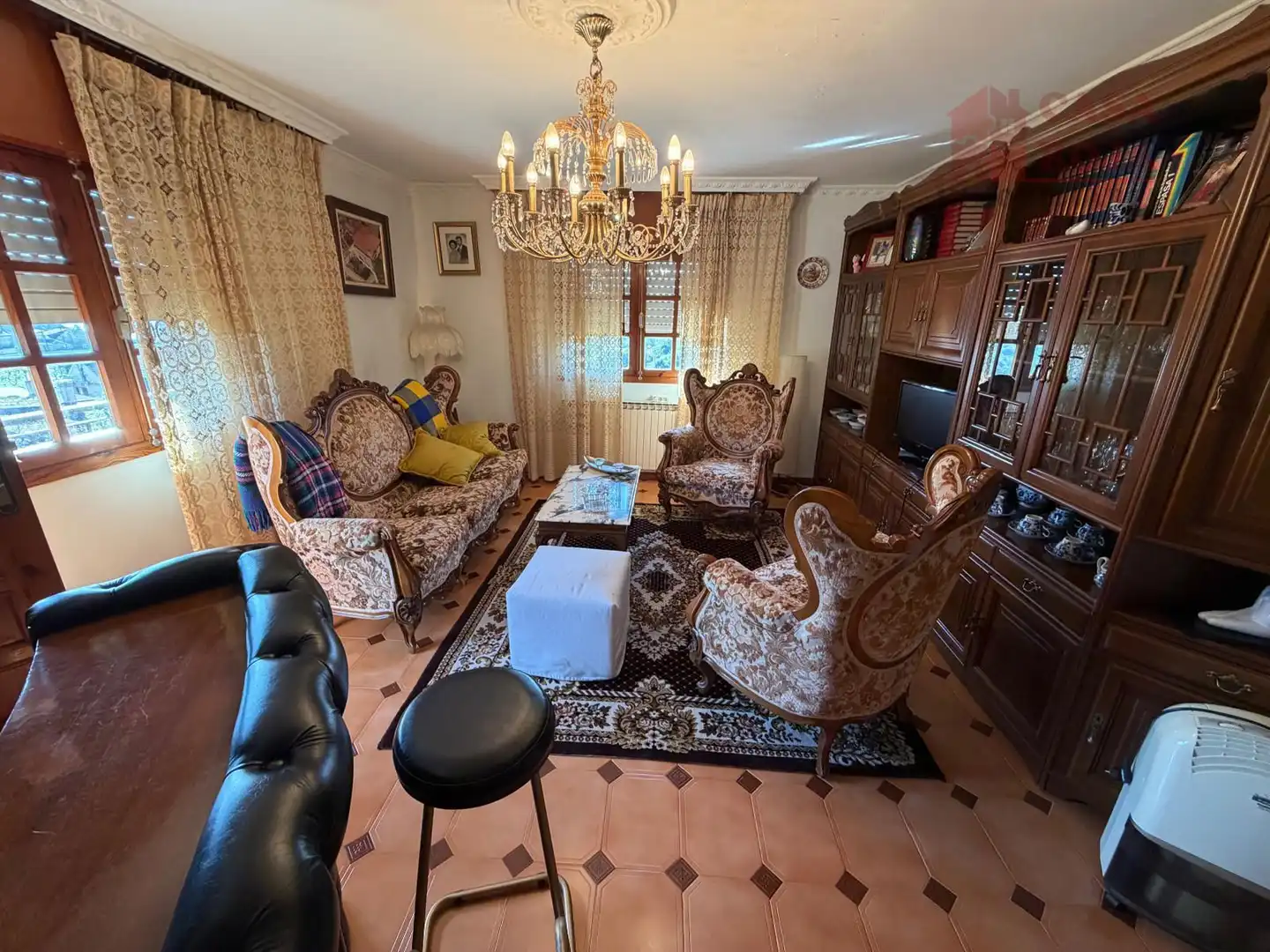 Sala de estar de Casa o chalet en venta en Bueu con Calefacción, Parquet y Terraza
