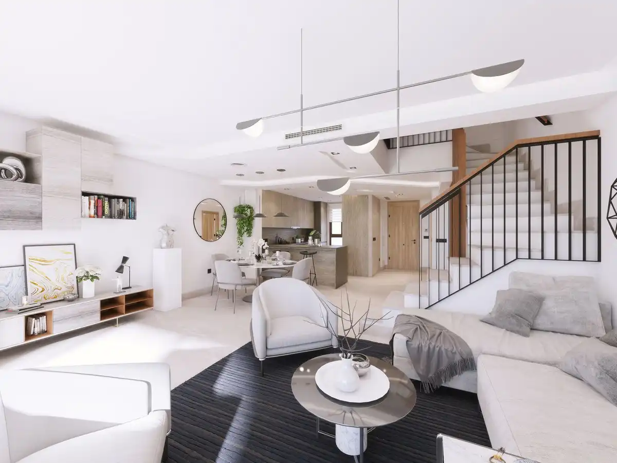 Sala d'estar de Àtic en venda en Istán amb Aire condicionat, Terrassa i Sauna