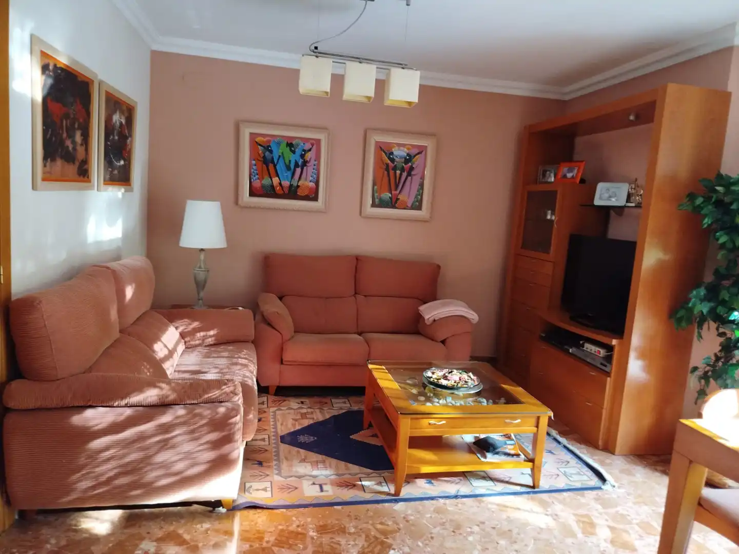 Sala d'estar de Pis en venda en Albal amb Aire condicionat, Jardí privat i Forn