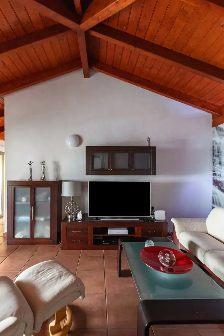 Sala d'estar de Casa o xalet en venda en Tacoronte amb Jardí privat, Terrassa i Piscina