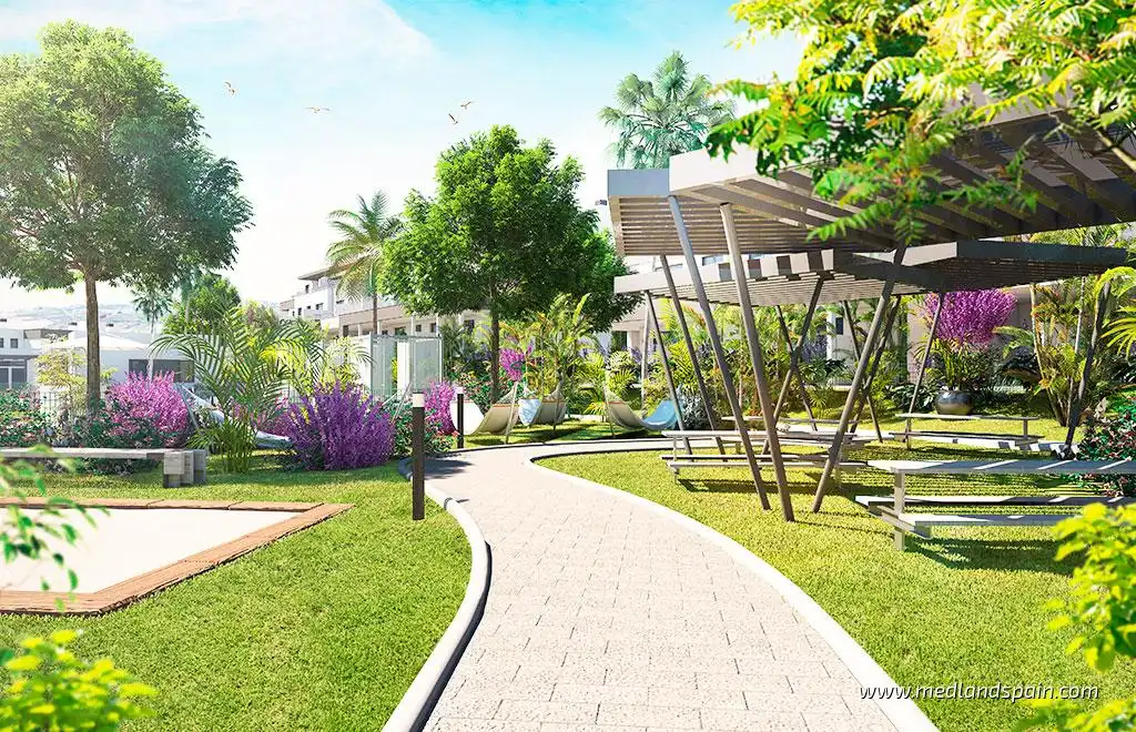 Garten von Wohnungen zum Verkauf in Estepona mit Klimaanlage, Heizung und Terrasse