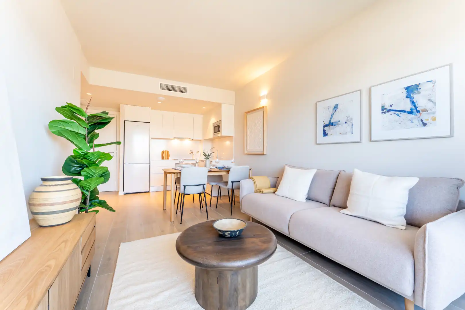Living room of Flat for rent in El Campello  with Air Conditioner, Heating and Private garden