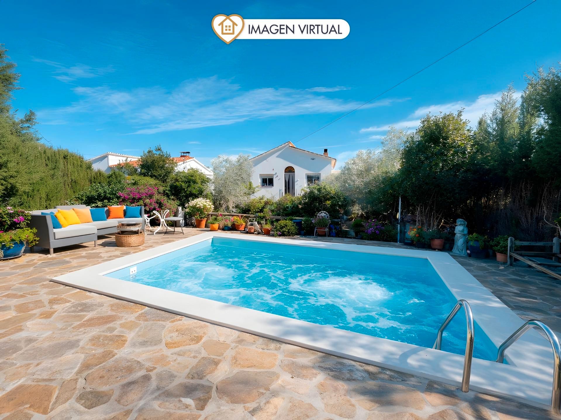 Swimming pool of House or chalet for sale in Sant Esteve Sesrovires  with Air Conditioner, Heating and Private garden