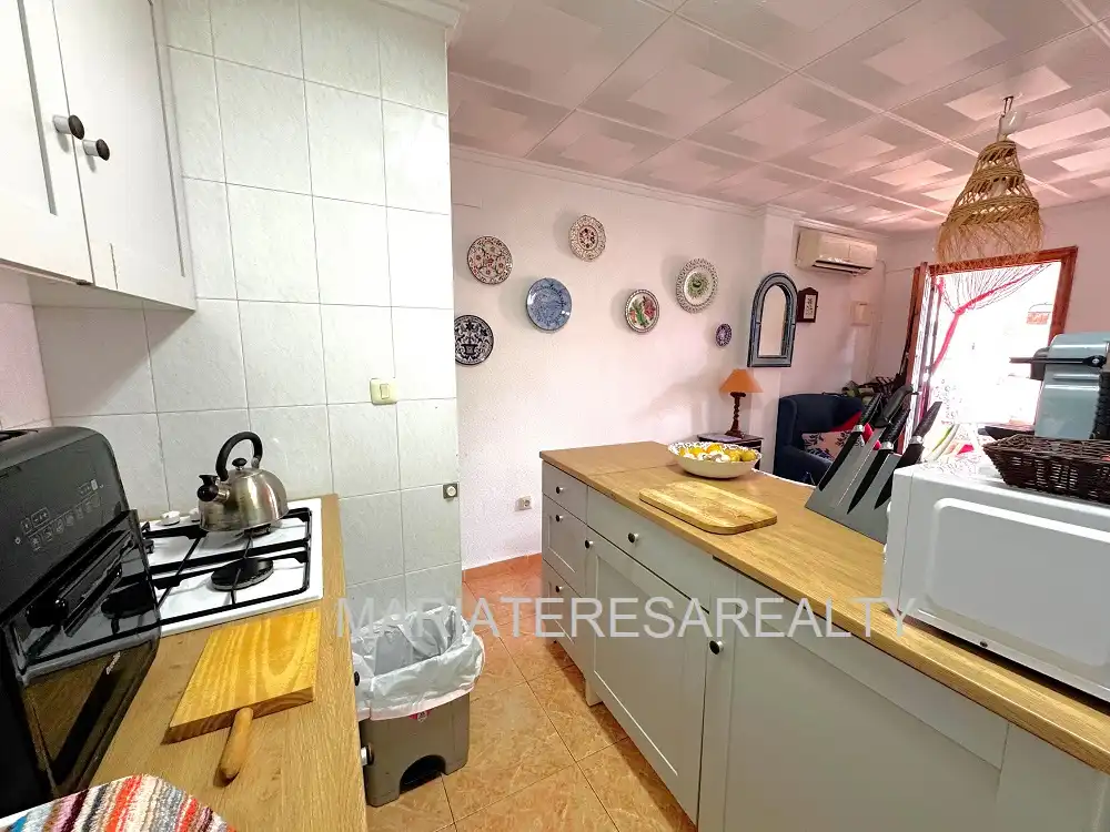 Cocina de Apartamento en venta en Los Alcázares con Aire acondicionado, Jardín privado y Terraza