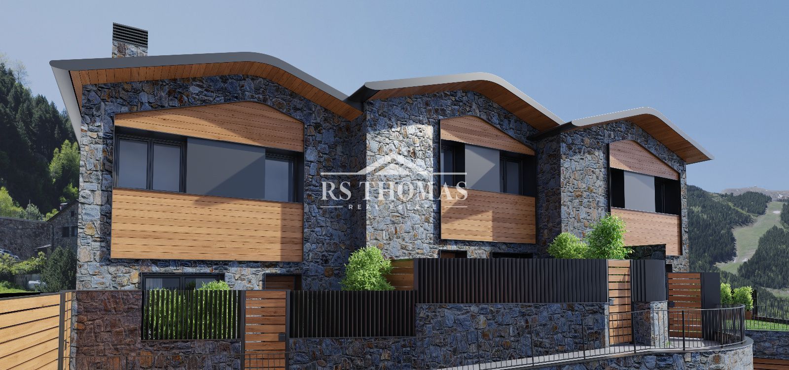 Vista exterior de Casa adosada en venta en Canillo con Terraza